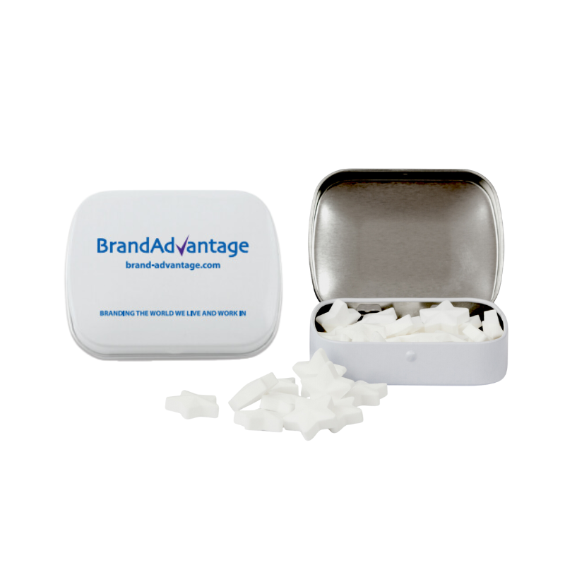 Domed Tin with Star Shaped Mints