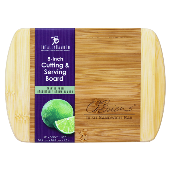 Two-Tone Bar 8" x 5-3/4" Bamboo Cutting Board