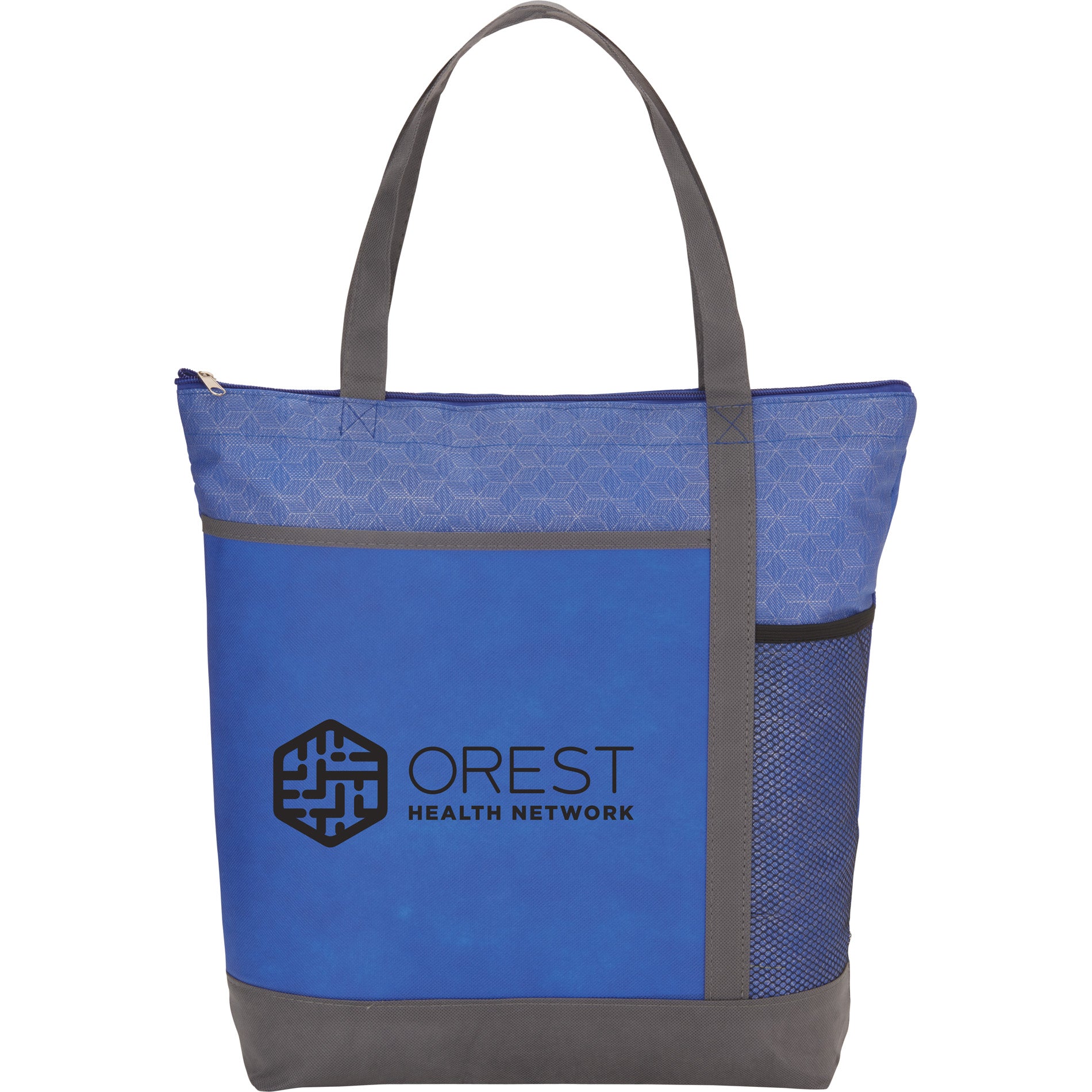 Chrome Non-Woven Zipper Convention Tote
