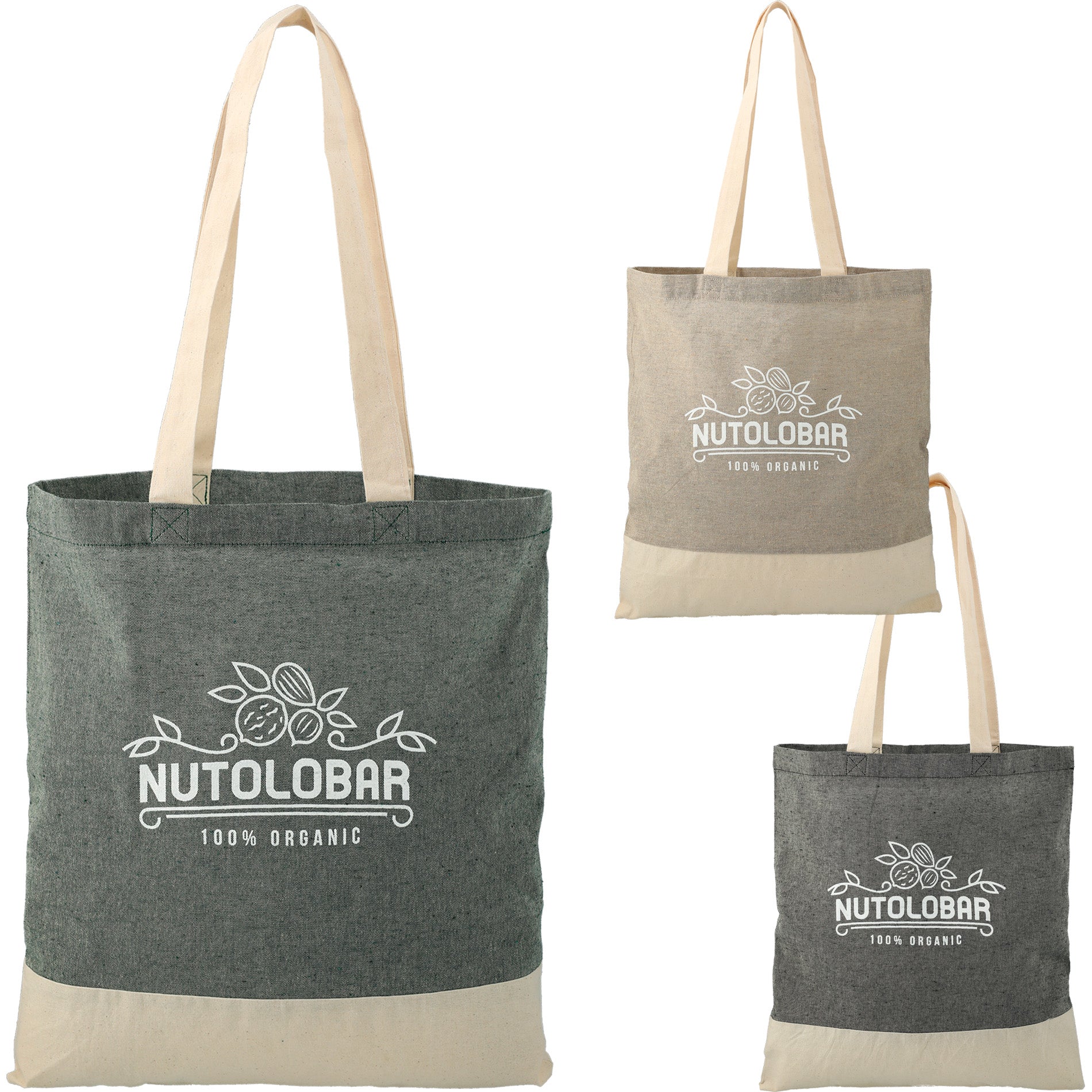 Split Recycled 5 oz Cotton Twill Convention Tote