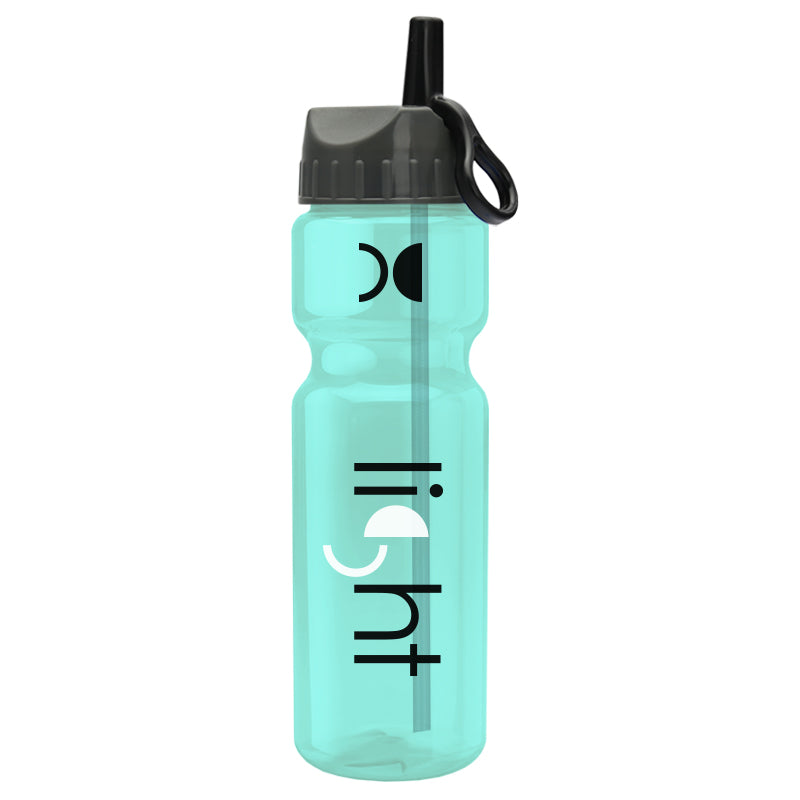 28 oz. Champion Translucent Bottle with Flip Straw Lid
