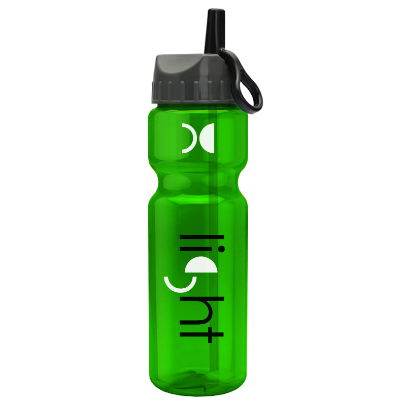 28 oz. Champion Translucent Bottle with Flip Straw Lid