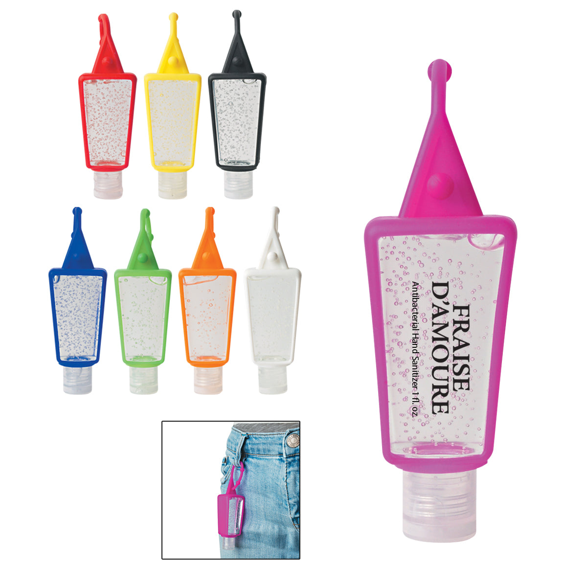 1 oz. Hand Sanitizer with Silicone Holder