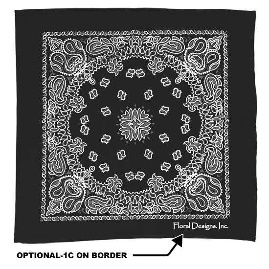 22" Bandana With Stock Paisley Pattern