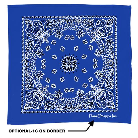 22" Bandana With Stock Paisley Pattern