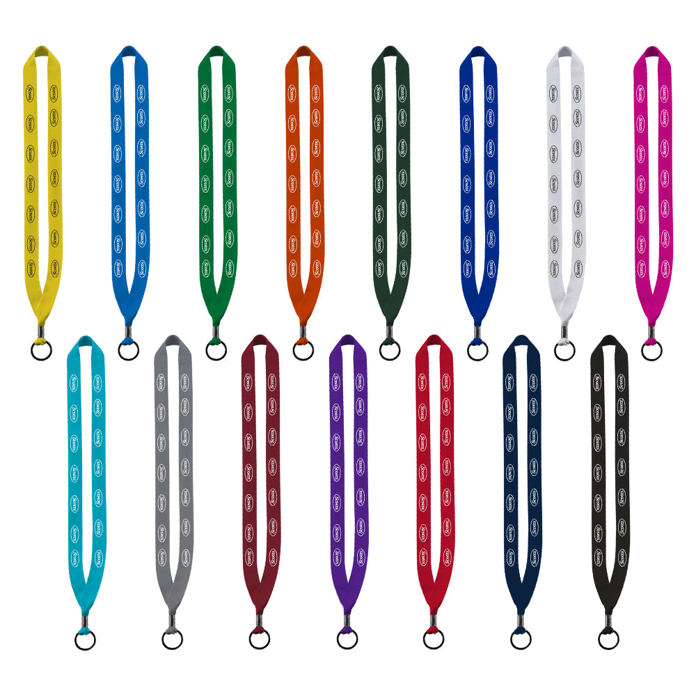 3/4" Polyester Lanyard with Metal Crimp & Split-Ring