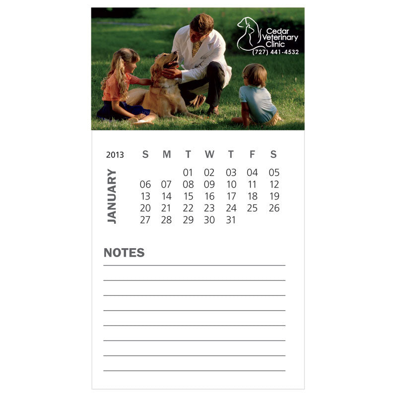 Business Card Magnet with 12 Sheet Calendar