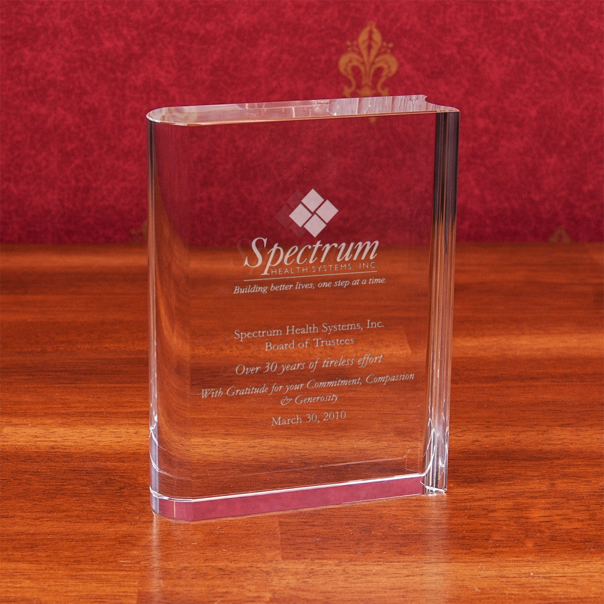 Extra Large Optic Crystal Book Award