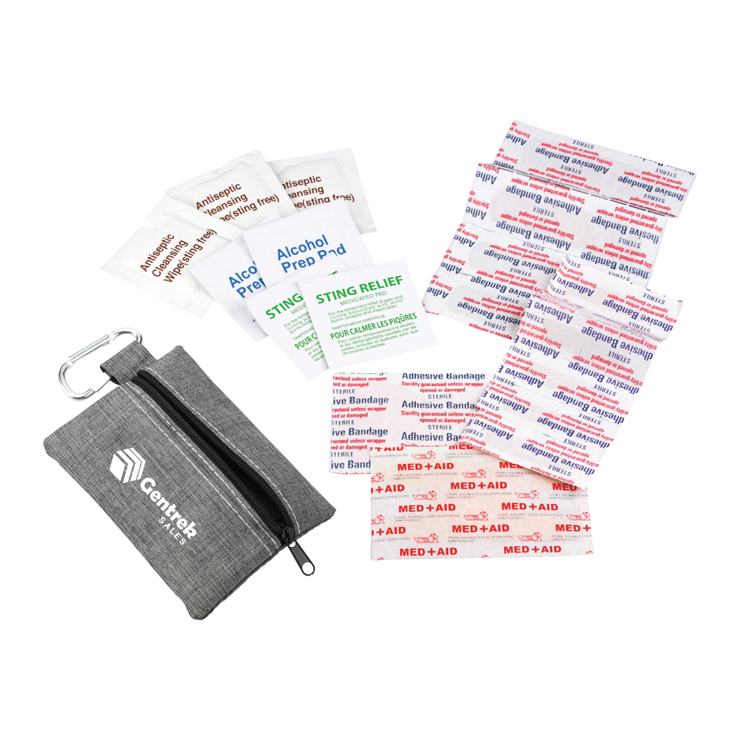 Zippered 20-Piece First Aid Pouch