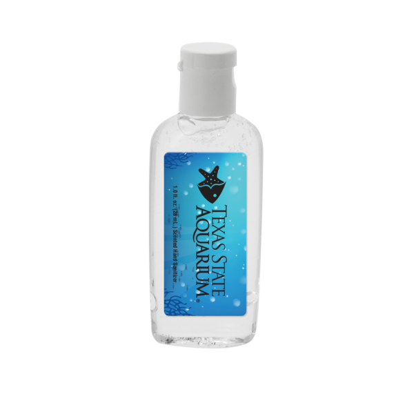 1 oz Clear Sanitizer in Oval Bottle