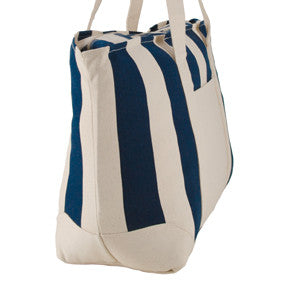 Large Striped Canvas Tote