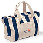 Large Striped Canvas Tote