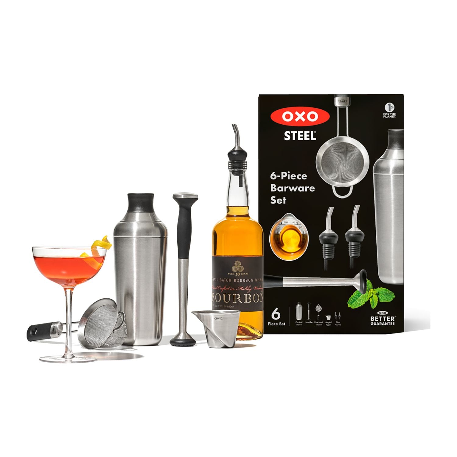 OXO Steel 6-piece Barware Set