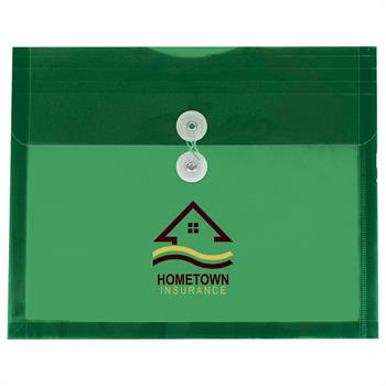 Gusseted Side Open Poly Envelope with String  or Velcro Closure