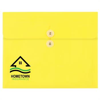 Gusseted Side Open Poly Envelope with String  or Velcro Closure