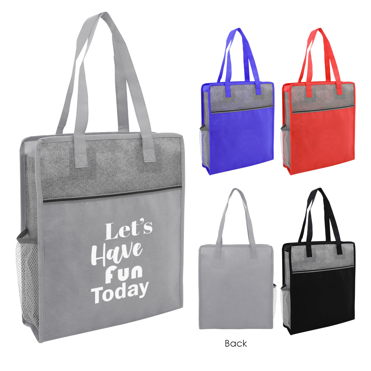 Color Basics Heathered Non-Woven Tote