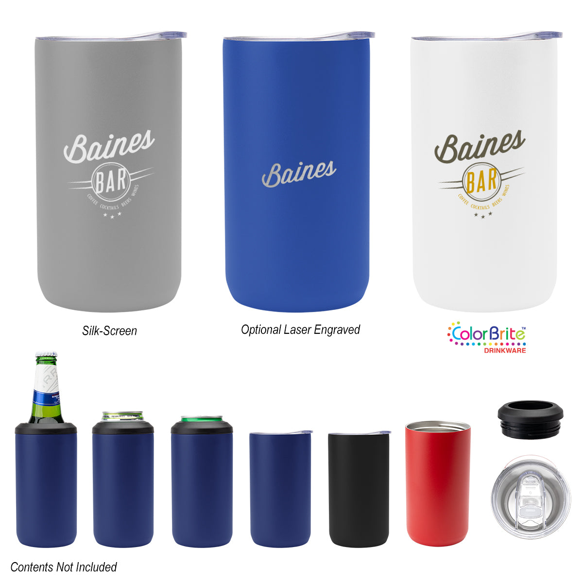 12 oz. 4-in-1 Double Walled Can Cooler