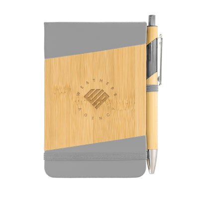 Bamboo Look Jotter & Pen