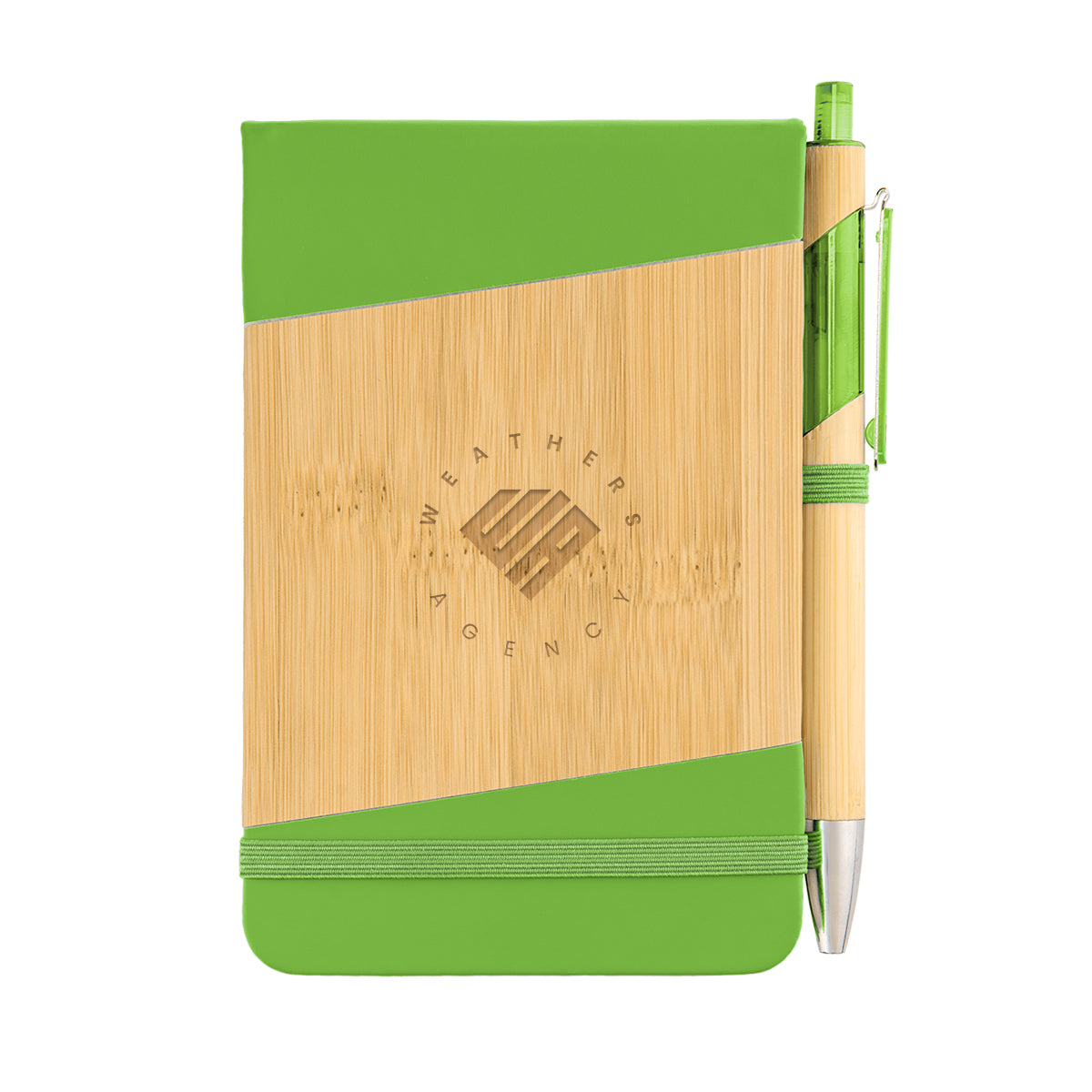 Bamboo Look Jotter & Pen