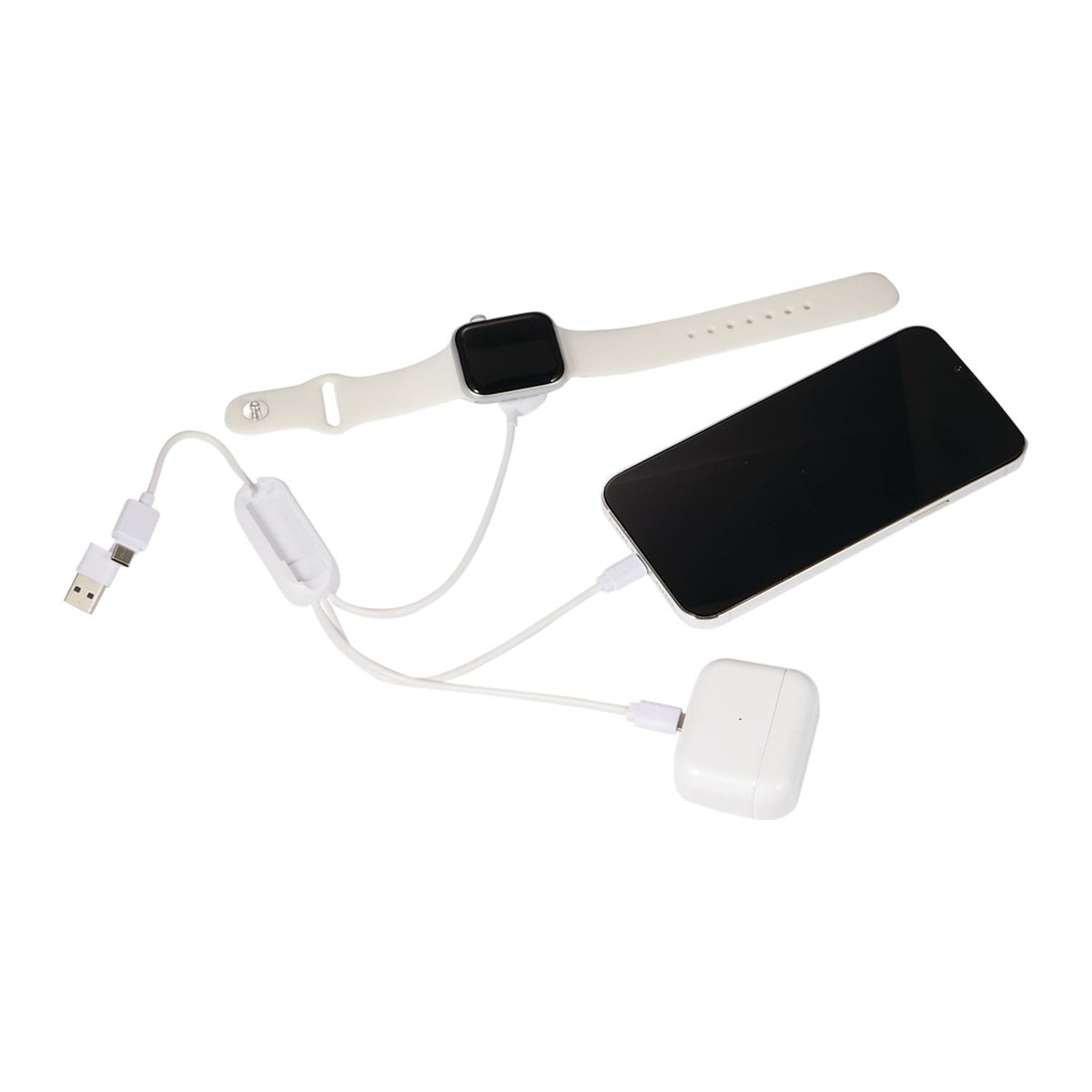 Allcord 5-in-1 Charging Cable with Apple Watch Charger