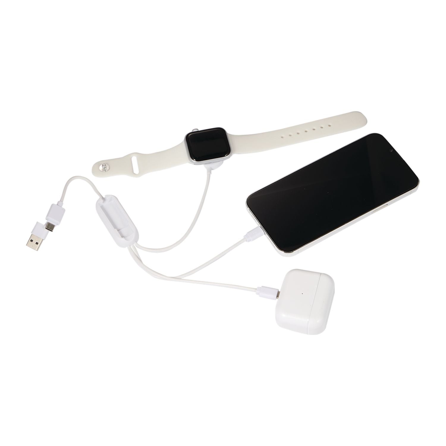 Allcord 5-in-1 Charging Cable with Apple Watch Charger