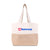 Cotton Canvas Tote Bag with Jute Gusset