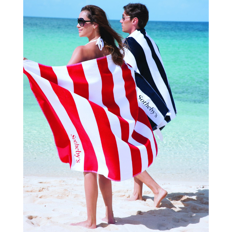 Horizontal Cabana Stripe Beach Towel