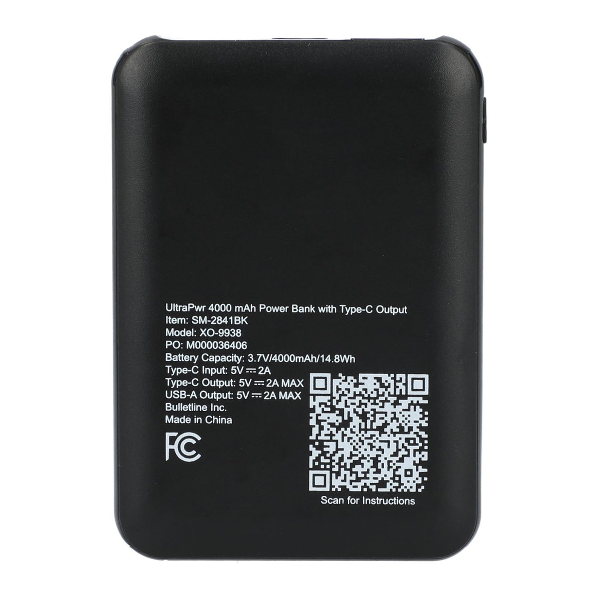 UltraPwr 4000 mAh Power Bank with Type-C Output