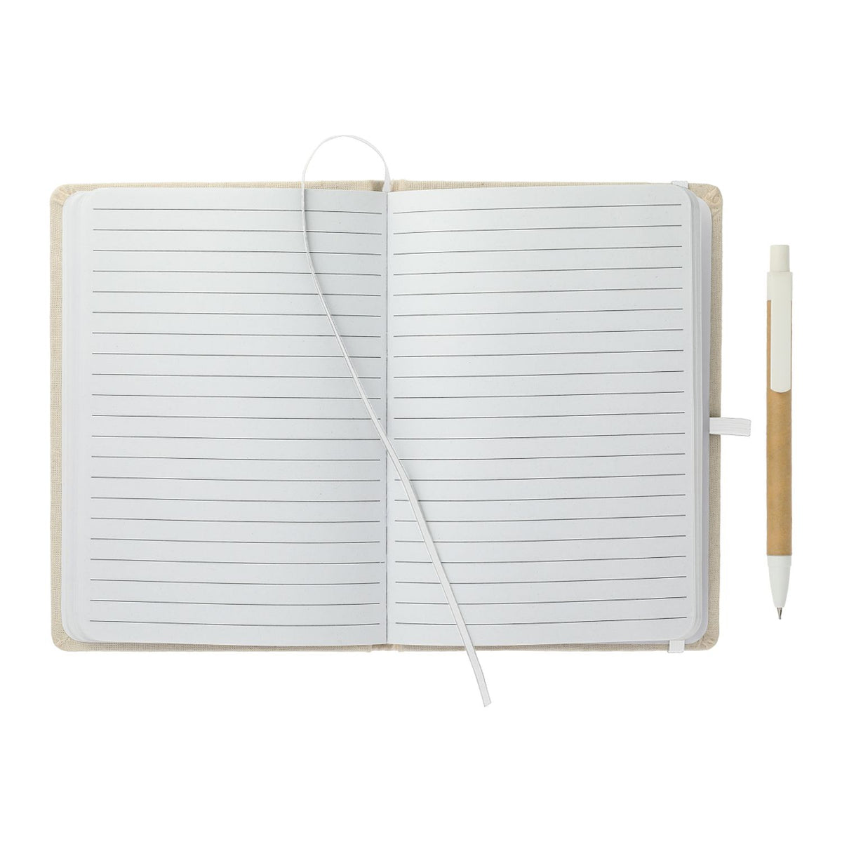 5&quot; x 7&quot; Organic Cotton Bound Notebook w/Pen