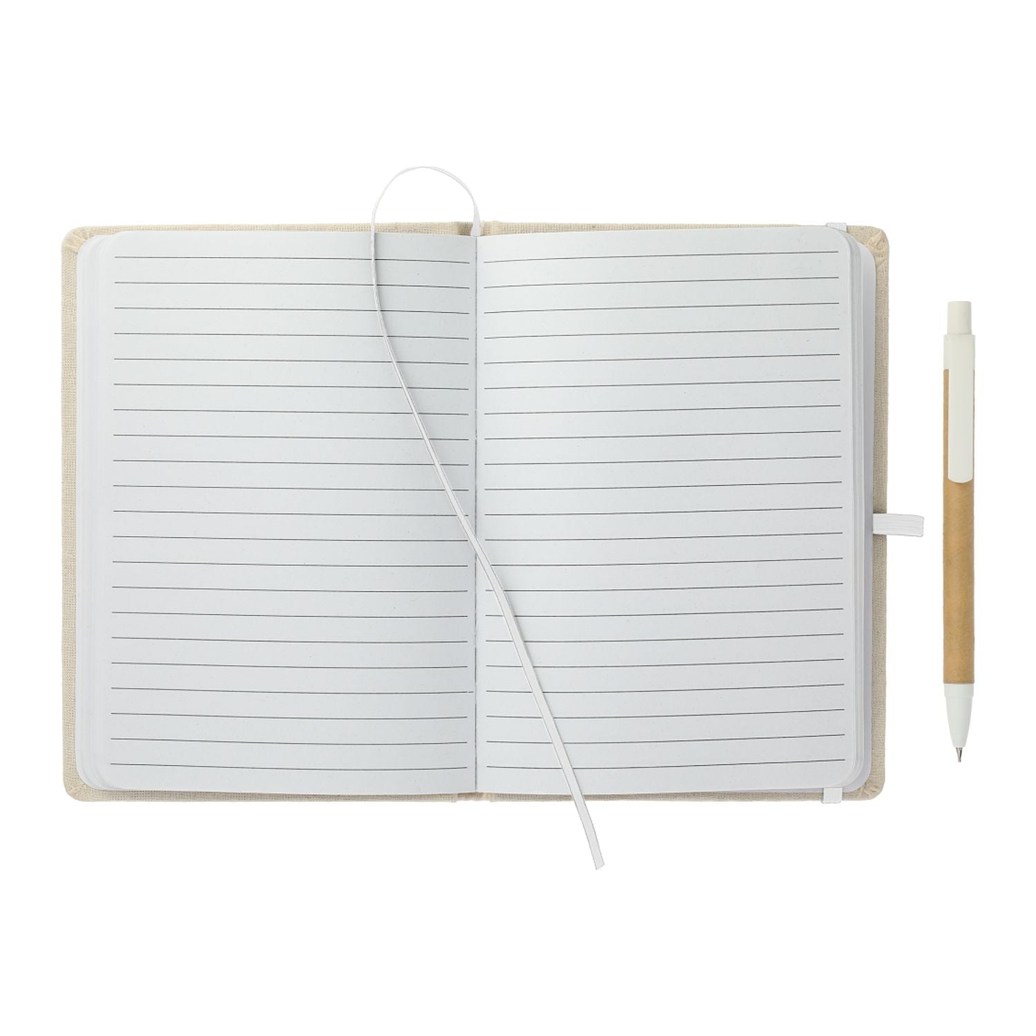 5" x 7" Organic Cotton Bound Notebook w/Pen
