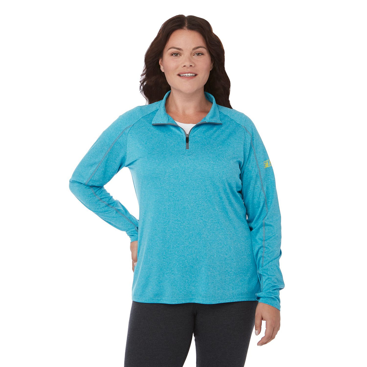 Women&#39;s TAZA Performance Knit Quarter Zip with Thumb Holes