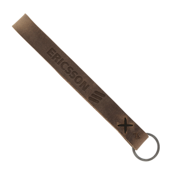 Hayward Leather Wrist Keychain with Metal Split-Ring