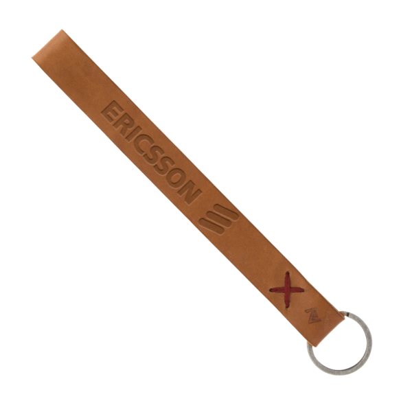Hayward Leather Wrist Keychain with Metal Split-Ring