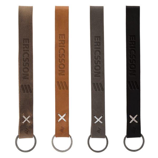 Hayward Leather Wrist Keychain with Metal Split-Ring