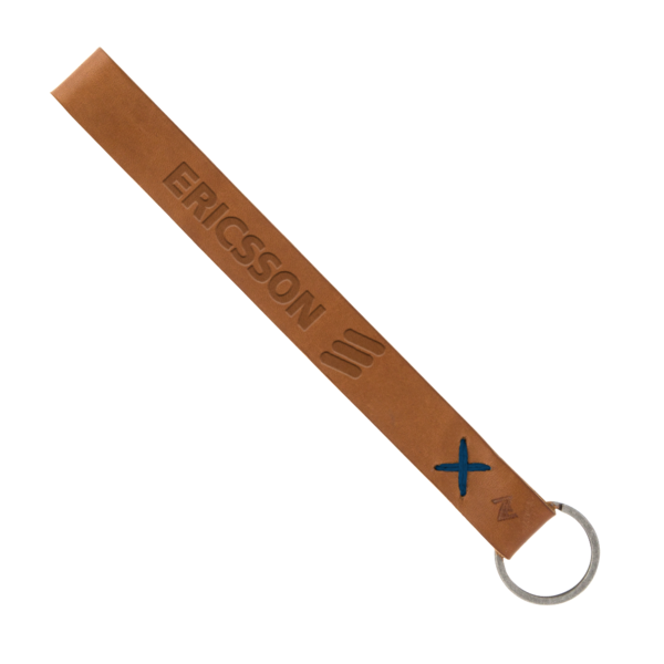 Hayward Leather Wrist Keychain with Metal Split-Ring