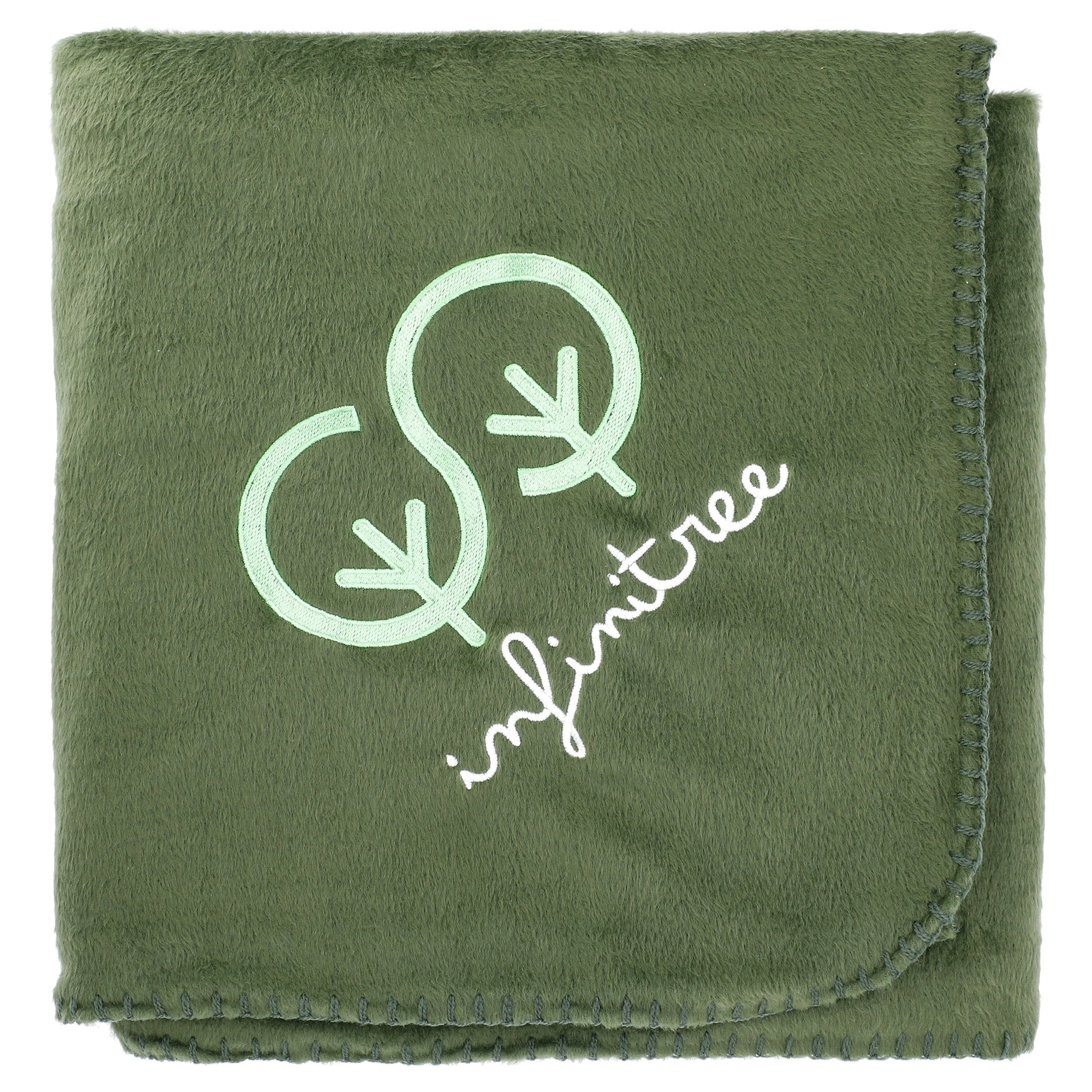 100% Recycled PET Fleece Blanket with Canvas Pouch