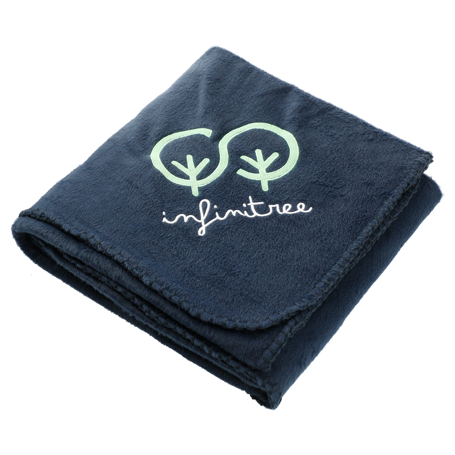 100% Recycled PET Fleece Blanket with Canvas Pouch