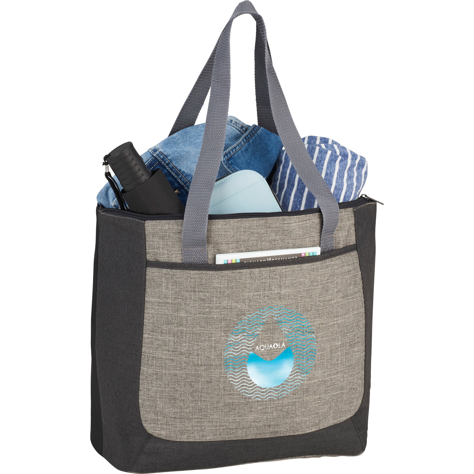 Reclaim Two-Tone Recycled Zippered Tote