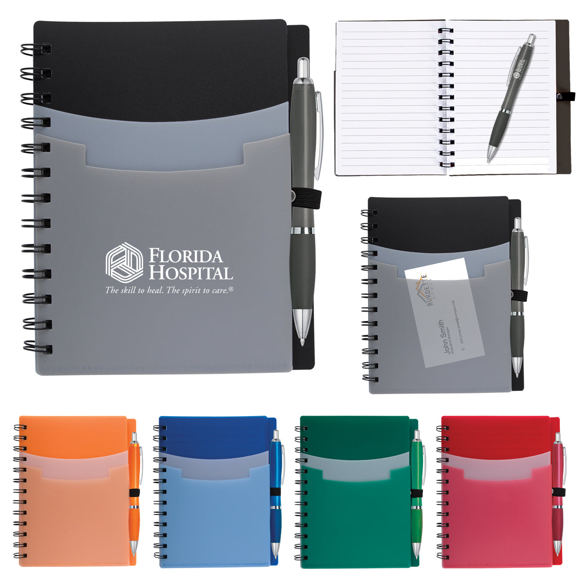 Tri-Pocket Notebook &amp; Satin Pen