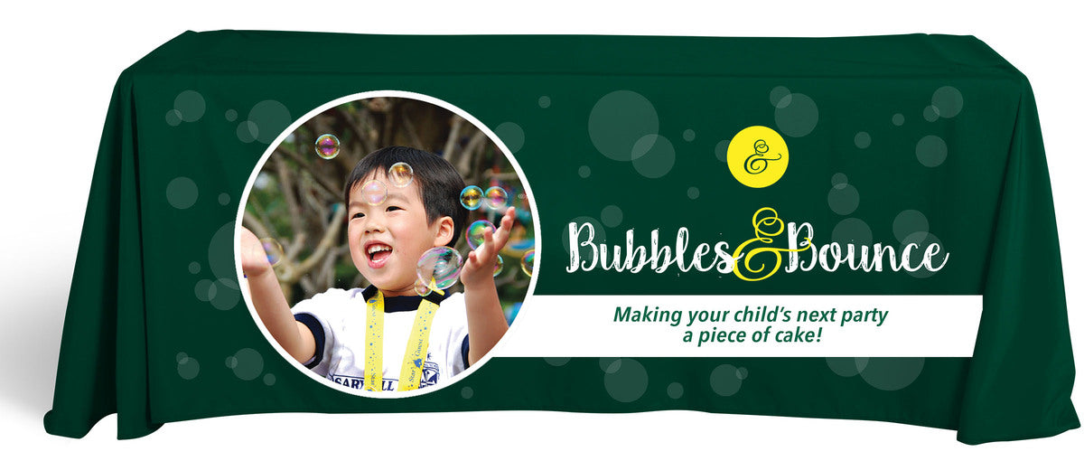 8' Flat, 4 Sided Dye-Sub Table Cloth