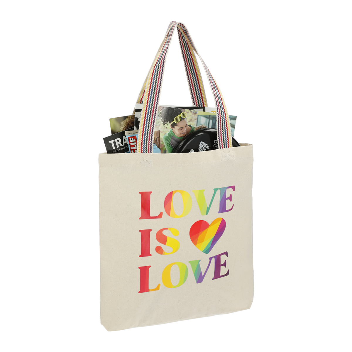 Rainbow Recycled 6 oz. Cotton Convention Tote