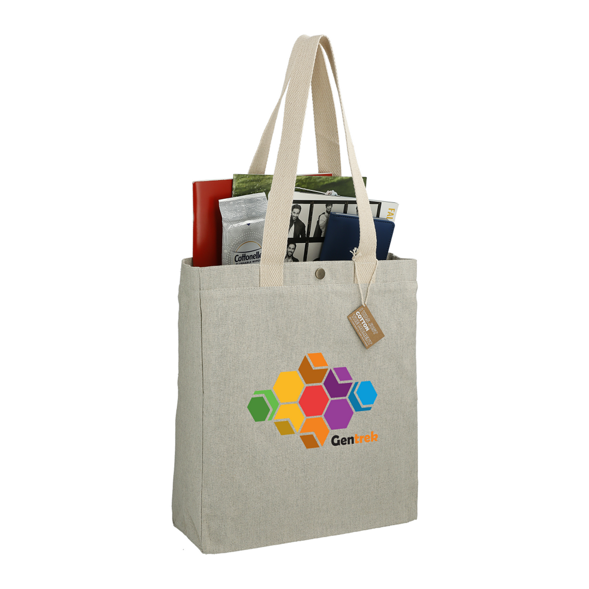 Repose 10 oz. Recycled Cotton Box Tote w/Snap