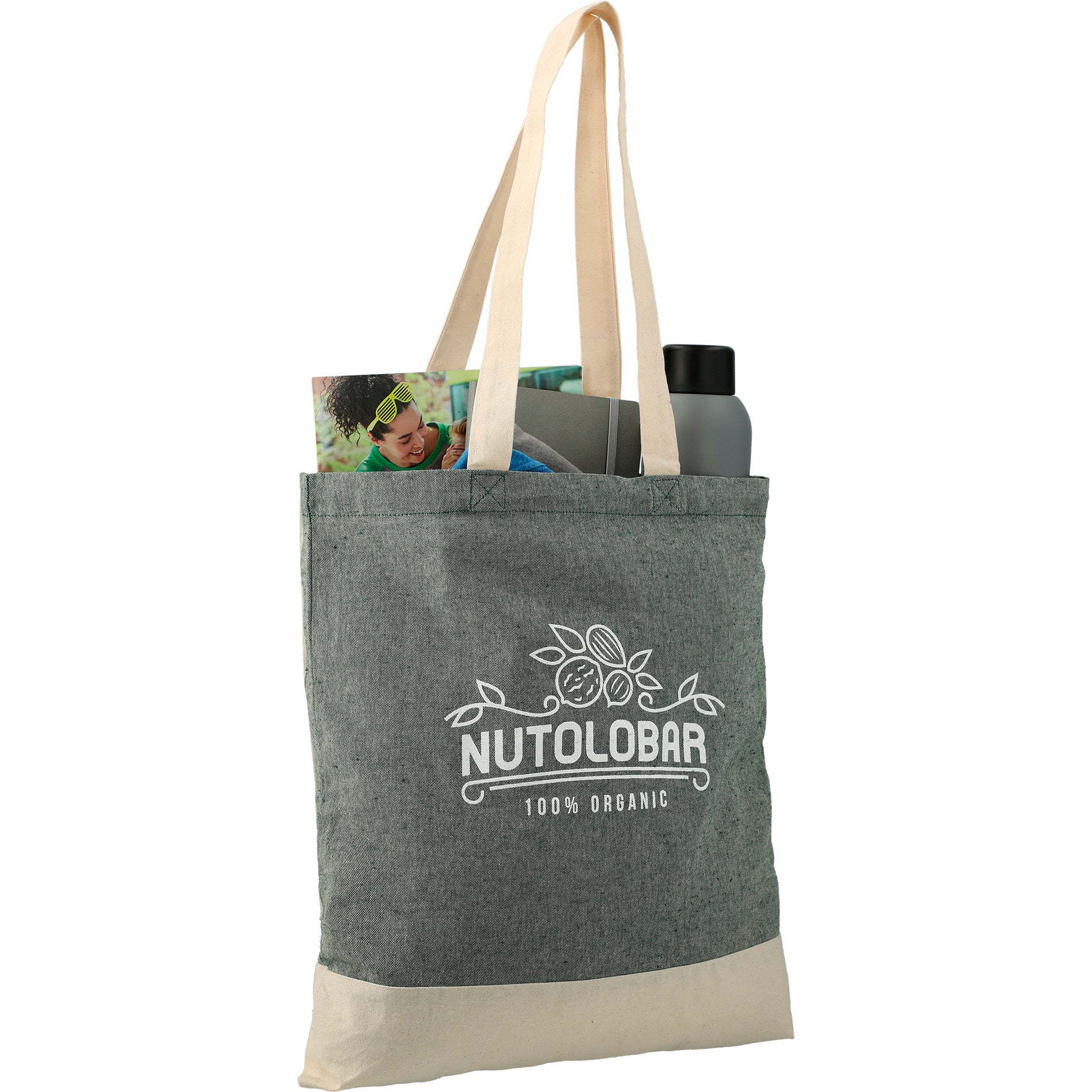 Split Recycled 5 oz Cotton Twill Convention Tote