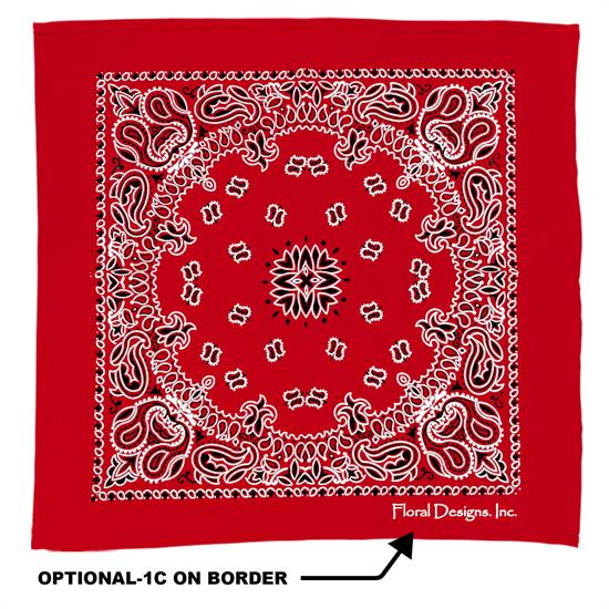 22" Bandana With Stock Paisley Pattern