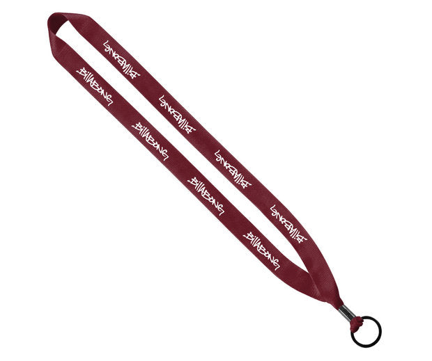 3/4" Polyester Lanyard with Metal Crimp & Split-Ring