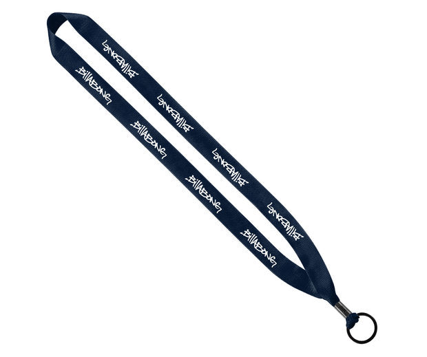3/4" Polyester Lanyard with Metal Crimp & Split-Ring