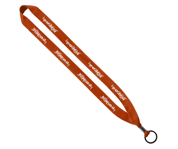3/4" Polyester Lanyard with Metal Crimp & Split-Ring
