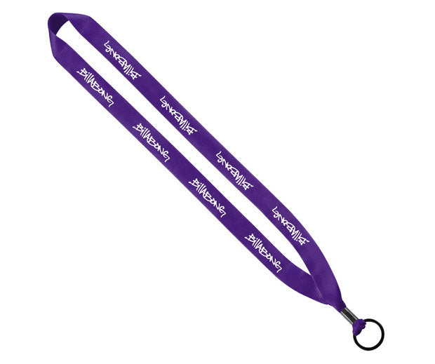 3/4" Polyester Lanyard with Metal Crimp & Split-Ring