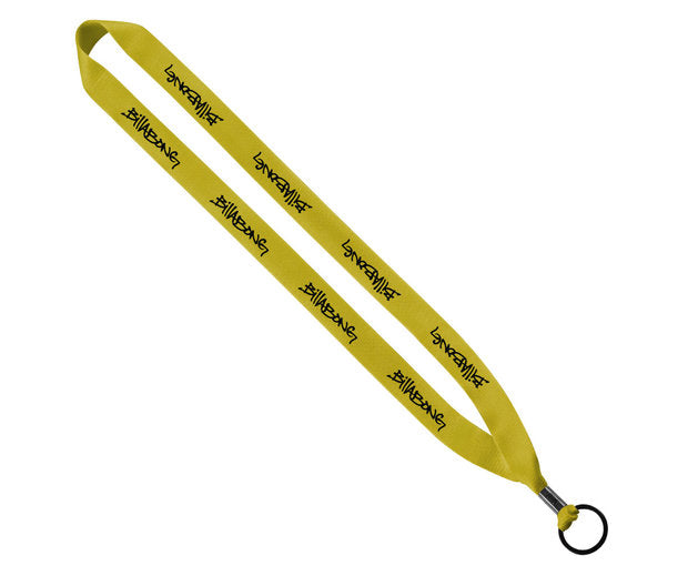 3/4" Polyester Lanyard with Metal Crimp & Split-Ring