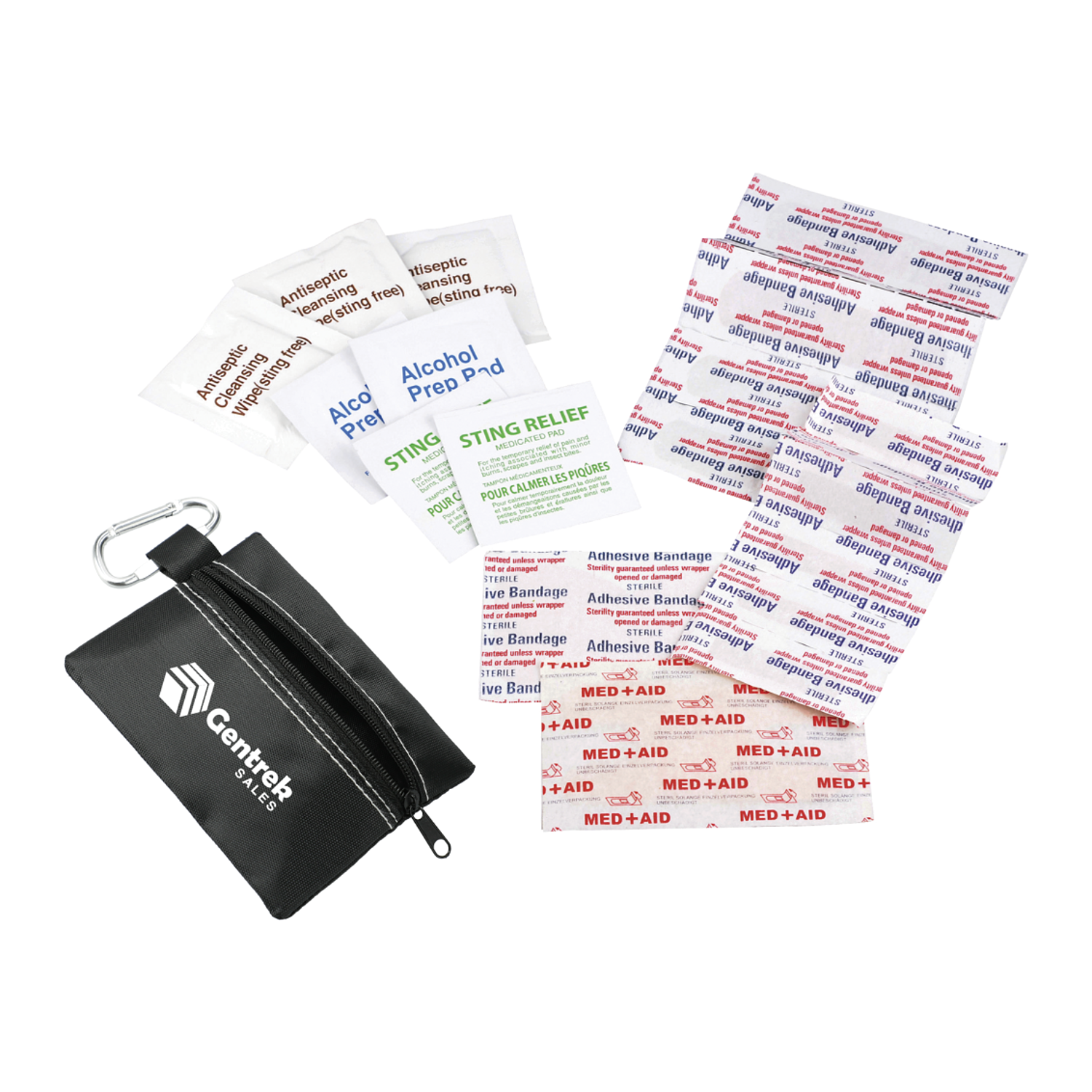 Zippered 20-Piece First Aid Pouch